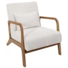 Image de Fauteuil - Home Deco Factory - Scott - Côtelé - Confortable - Beige