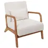 Image de Fauteuil - home deco factory - scott - côtelé - confortable - beige HD0349
