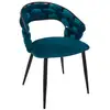 Image de Lot De 2 Chaises - Home Deco Factory - Sawyer - Tressées À La Main - Chic - Bleu Canard