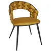 Image de Lot De 2 Chaises - Home Deco Factory - Sawyer - Tressées À La Main - Jaune Moutarde
