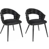 Image de Lot De 2 Chaises - Home Deco Factory - Sawyer - Chic - Noir