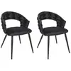 Image de Lot de 2 chaises - home deco factory - sawyer - chic - noir