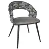 Image de Lot De 2 Chaises - Home Deco Factory - Sawyer - Tressées À La Main - Chic - Grises Et Noires