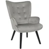 Image de Fauteuil - Home Deco Factory - Giulia - Velours - Élégant - Gris