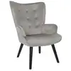 Image de Fauteuil - home deco factory - giulia - velours - élégant - gris HD0366