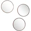 Image de Lot de 3 Miroirs - HOME DECO FACTORY - Toronto - Imitation Bois - Marron - 26 cm