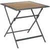 Image de Table - Home Deco Factory - Barcelone - Pliant - Effet Bois - Gris