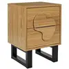 Image de Table De Chevet - Home Deco Factory - Calypso - Pratique - Moderne - Marron Et Noir