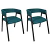 Image de Lot de 2 Fauteuils - HOME DECO FACTORY - Atome - Design - Confort - Bleu