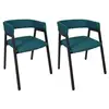 Image de Lot de 2 fauteuils - home deco factory - atome - design - confort - bleu
