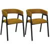 Image de Lot de 2 fauteuils - home deco factory - atome - design - ergonomiques - jaunes