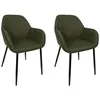 Image de Lot De 2 Fauteuils - Home Deco Factory - Atome - Ergonomiques - Kaki