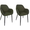 Image de Lot de 2 fauteuils - home deco factory - atome - ergonomiques - kaki