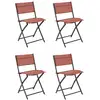 Image de Lot de 4 chaises de jardin elba 80cm terracotta