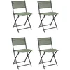 Image de Lot De 4 Chaises - Home Deco Factory - Elba - Pliante - Moderne - Verte