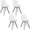 Image de Lot de 4 Chaises - HOME DECO FACTORY - Scott - Transparent - Rembourrées - Beiges