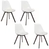Image de Lot de 4 chaises - home deco factory - scott - transparent - rembourrées - beiges