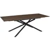 Image de Table Extensible - HOME DECO FACTORY - Tiffany - Moderne - Pratique - Marron et Noir