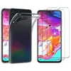 Image de Coque et 2 films de protection - Samsung - Galaxy A70 - Gel TPU souple - Verre trempé - Anti-choc