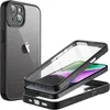Image de Coque intégrale pour iPhone 15 - MASSILIA TECH - Protection 360 Degré - Noir - Rigide - Transparent