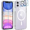 Image de Coque pour iPhone 11 - MASSILIA TECH - Transparente - 2 Vitres en Verre Trempé - 2 Protège Caméras - Magsafe
