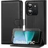 Image de Coque portefeuille - MASSILIA TECH - XIAOMI REDMI 15C - Cuir noir mat - 2 vitres en verre trempé - Souple