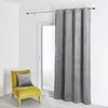 Image de Rideau en velours feutré uni Gris Perle 135x260 cm
