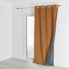 Image de Rideau isolant et occultant en velours doublé polaire Marron Clair 135x280 cm