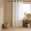 Image de Voilage - Effet lin fluide Blanc 240x240 cm