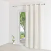 Image de Voilage uni rayures brodées Blanc 300x240 cm