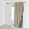 Image de Rideau isolant et occultant en velours doublé polaire Beige 135x280 cm