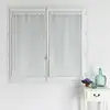 Image de Paire De Petits Voilages Unis À Rayures Fantaisie
