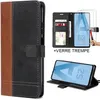 Image de Coque pour Samsung A52s A52 4G-5G - Protection Intégrale Effet Cuir Marron-Noir - BOOLING