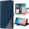 Image de Coque Rabat pour Samsung Galaxy S10 Protection Synthécuir Bleu Marine et 2 Verres Trempés
