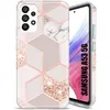 Image de Coque pour Samsung Galaxy A53 5G - BOOLING - Motif Marbre Rose - Protection Antichoc Souple