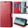 Image de Coque de protection - BOOLING - pour Samsung Galaxy A15 4G-5G - Rouge - Antichoc - Cuir PU