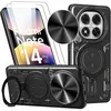 Image de Coque pour Xiaomi Redmi Note 14 Pro 5G - avec Anneau + 2 Verres Trempés - Noir - E.F.Connection®
