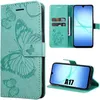 Image de Coque de Protection - BOOLING - pour Samsung Galaxy A17 4G/5G - Antichoc Effet Cuir Motif Papillon Vert