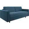 Image de Canapé convertible express 3 places en tissu tramé bleu gris hailie jade Hailie Jade