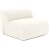 Image de Fauteuil sans accoudoirs en tissu bouclette crème myra MYRA