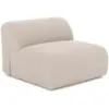 Image de Fauteuil sans accoudoirs en tissu tramé beige myra 1MYRFSATTB