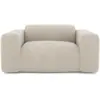 Image de Fauteuil en velours texturé beige myra MYRA