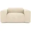 Image de Fauteuil en velours texturé crème myra MYRA
