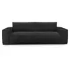 Image de Canapé convertible express matelas dunlopillo 160cm 4 places en velours anthracite foncé joan JOAN
