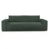 Image de Canapé convertible express matelas dunlopillo 160cm 4 places en velours vert émeraude joan JOAN