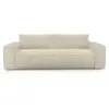 Image de Canapé convertible express matelas dunlopillo 160cm 4 places en velours crème joan JOAN