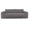 Image de Canapé convertible express matelas dunlopillo 140cm 3 places en velours gris joan JOAN