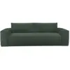 Image de Canapé convertible express matelas dunlopillo 140cm 3 places en velours vert émeraude joan JOAN