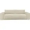 Image de Canapé convertible express matelas dunlopillo 140cm 3 places en velours crème joan JOAN