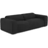 Image de Canapé 3 places en tissu bouclette anthracite foncé myra MYRA